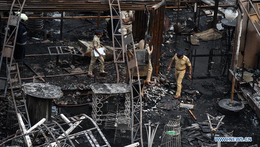 INDIA-MUMBAI-FIRE INCIDENT-BURNED BUILDING