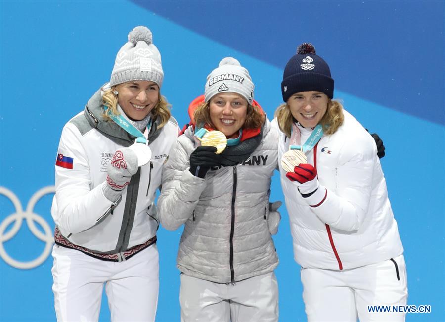 (SP)OLY-SOUTH KOREA-PYEONGCHANG-BIATHLON-WOMEN'S 10KM PERSUIT-MEDAL CEREMONY