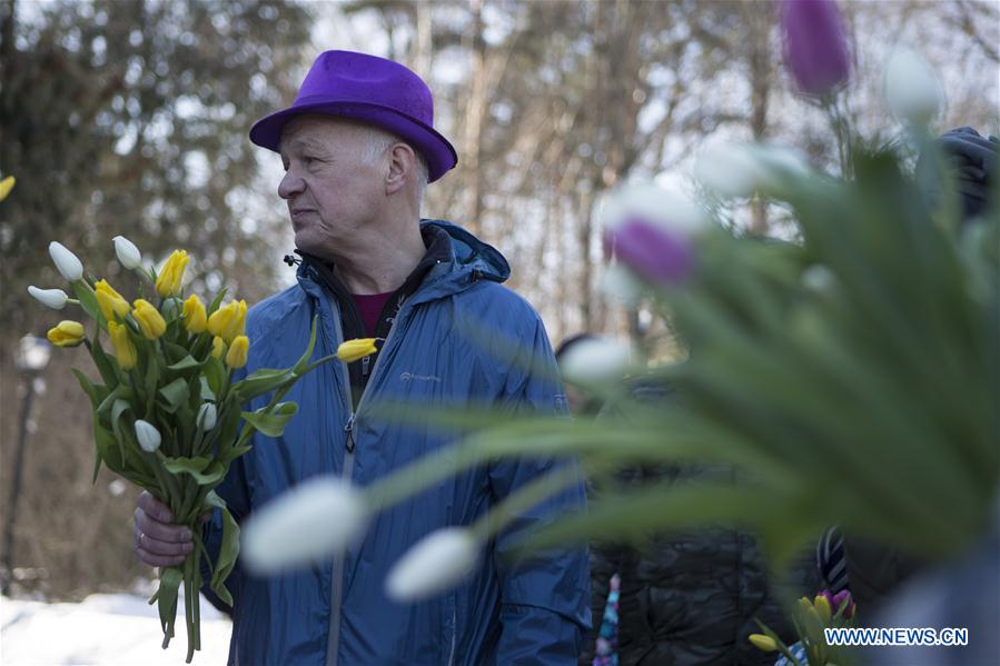 RUSSIA-MOSCOW-WOMEN'S DAY-FLOWER