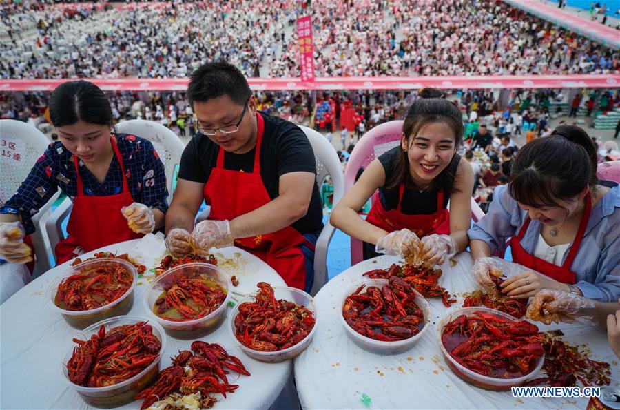 CHINA-JIANGSU-XUYI-CRAYFISH-FEAST (CN)