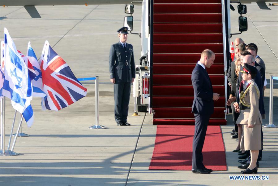 ISRAEL-BEN GURION AIRPORT-UK-PRINCE WILLIAM-VISIT