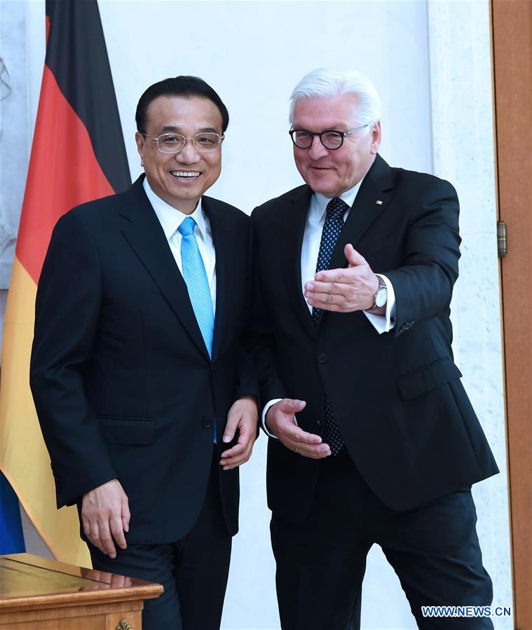 CHINA-GERMANY-BERLIN-LI KEQIANG-STEINMEIER-MEETING