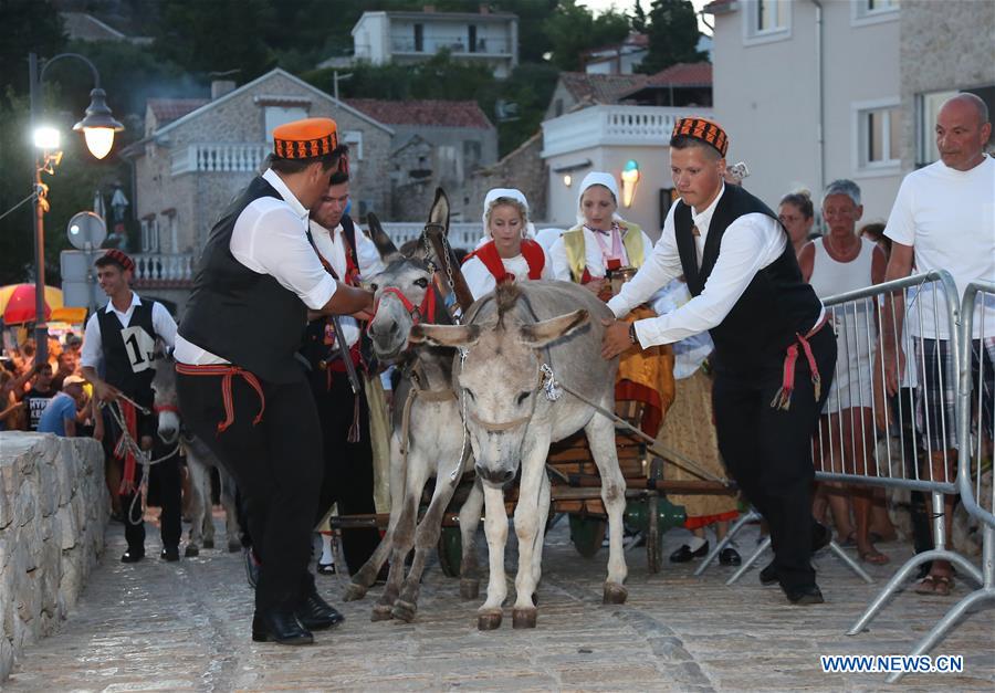 CROATIA-TRIBUNJ-TRADITIONAL DONKEY RACE