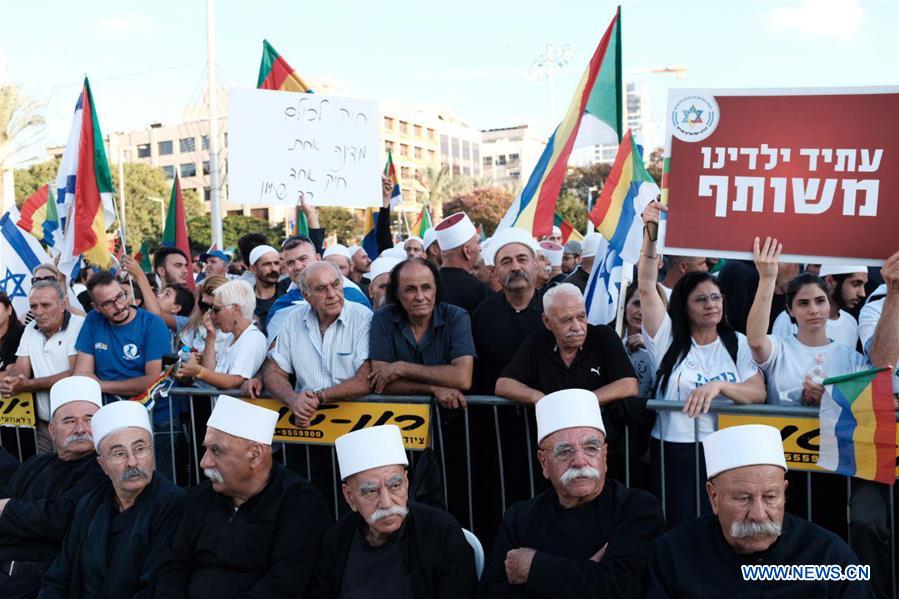 ISRAEL-TEL AVIV-DRUZE PROTEST-"JEWISH NATION-STATE" LAW