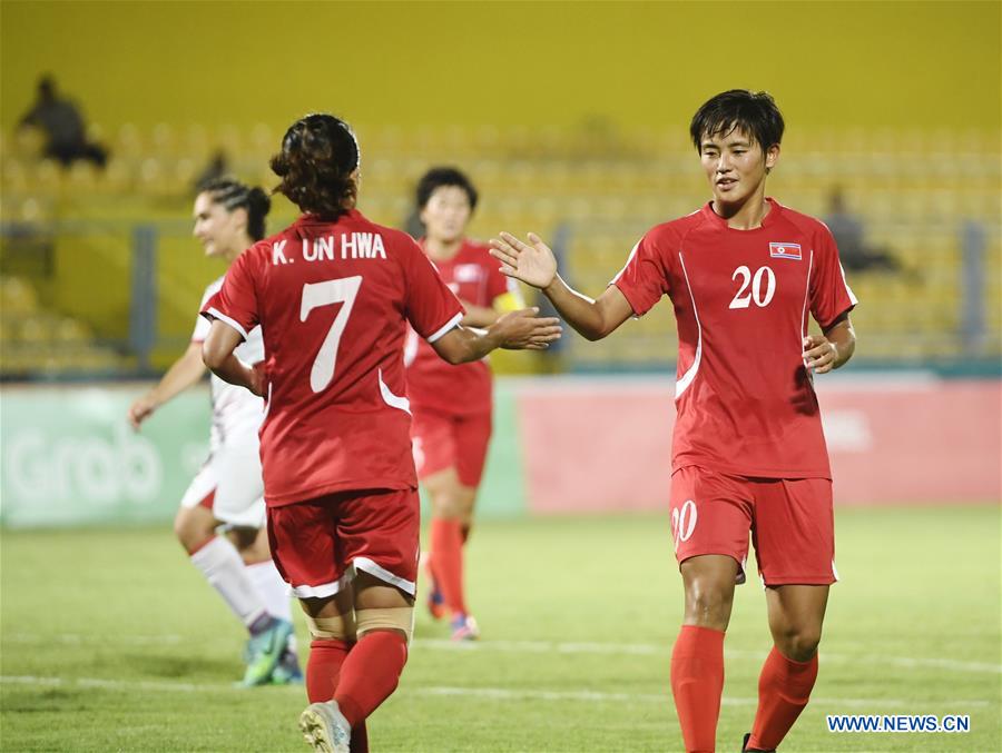 (SP)INDONESIA-PALEMBANG-ASIAN GAMES-WOMEN'S FOOTBALL-DPRK VS TAJIKISTAN