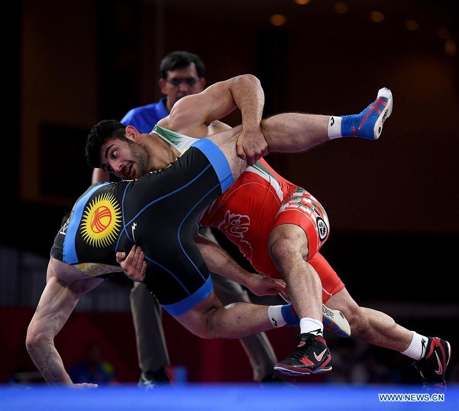 (SP)INDONESIA-JAKARTA-ASIAN GAMES-WRESTLING-MEN'S FREESTYLE 97 KG