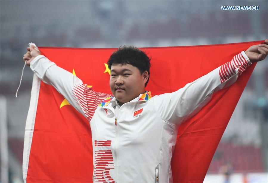 (SP)INDONESIA-JAKARTA-ASIAN GAMES-ATHLETICS-WOMEN'S SHOT PUT