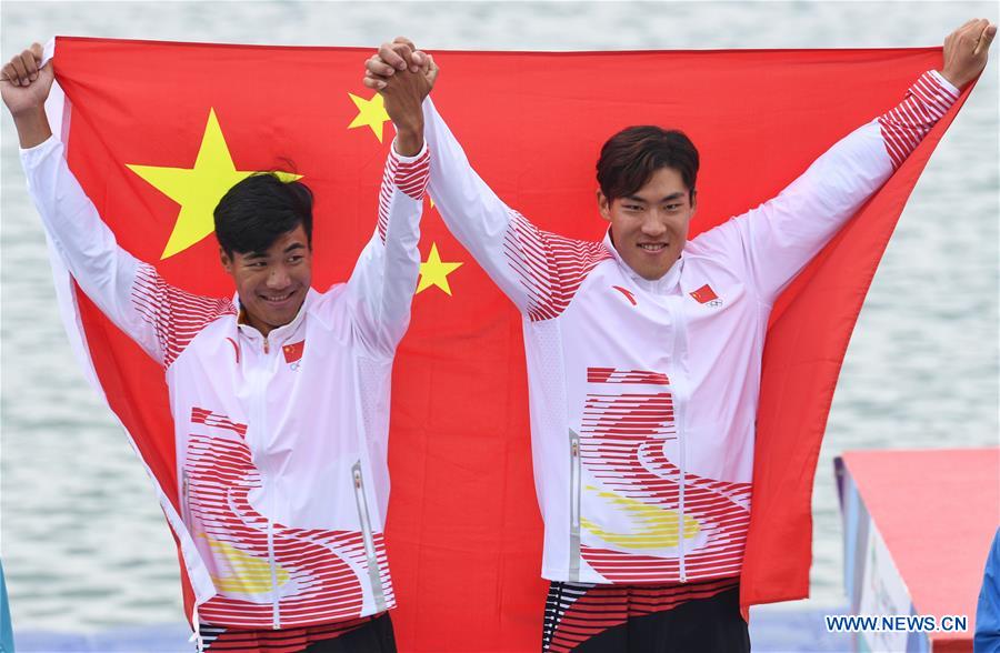 (SP)INDONESIA-PALEMBANG-ASIAN GAMES-MEN'S KAYAK DOUBLE (K2) 1000M