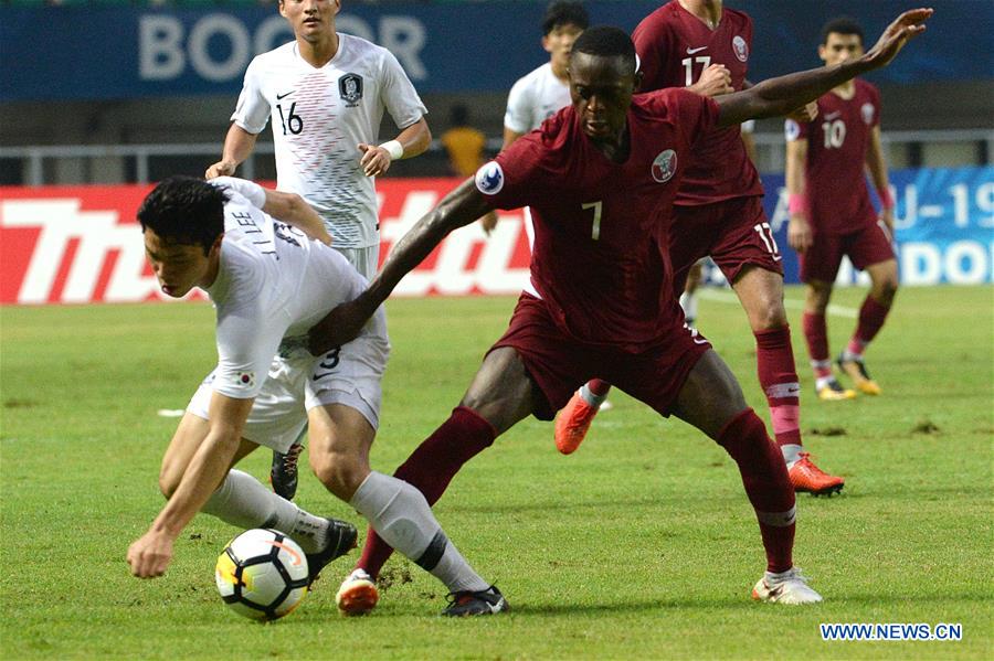 (SP)INDONESIA-BOGOR-FOOTBALL-AFC U19 CHAMPIONSHIP-SEMI FINAL-QATAR VS SOUTH KOREA