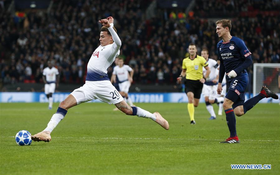 (SP) BRITAIN-LONDON-FOOTBALL-CHAMPIONS LEAGUE-HOTSPUR VS EINDHOVEN