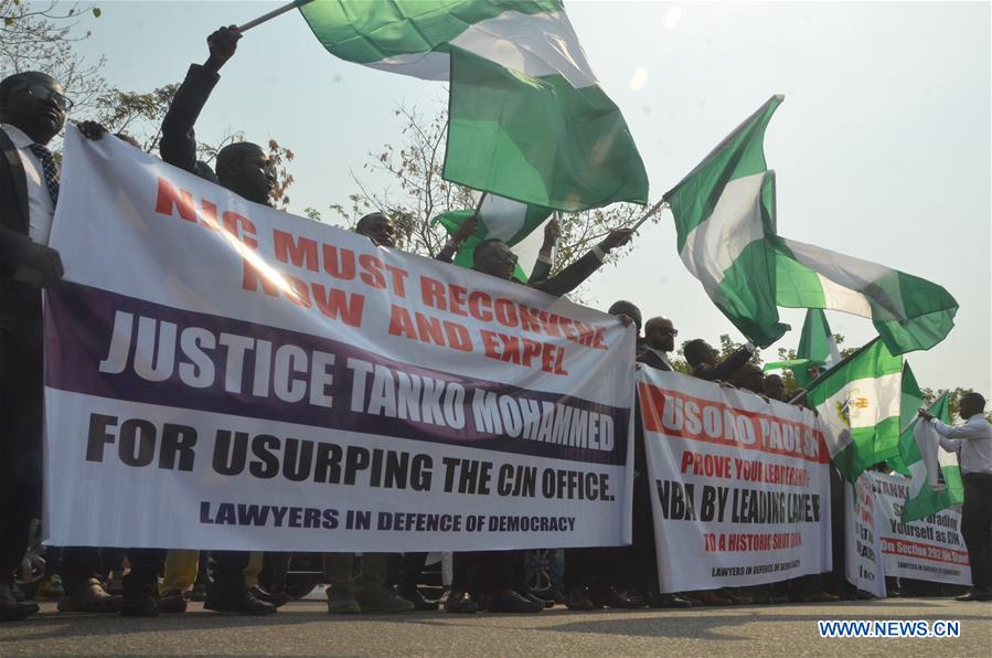 NIGERIA-ABUJA-PROTEST-CHIEF JUSTICE SUSPENSION