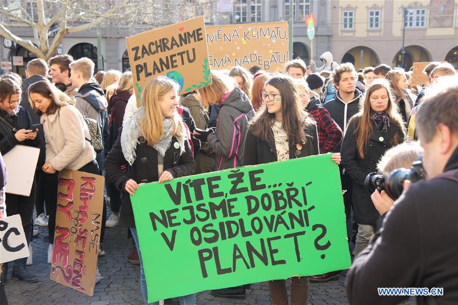 CZECH REPUBLIC-PRAGUE-STUDENTS-CLIMATE CHANGE-PROTEST