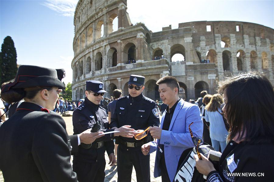 CHINA-ITALY-POLICE-JOINT PATROL