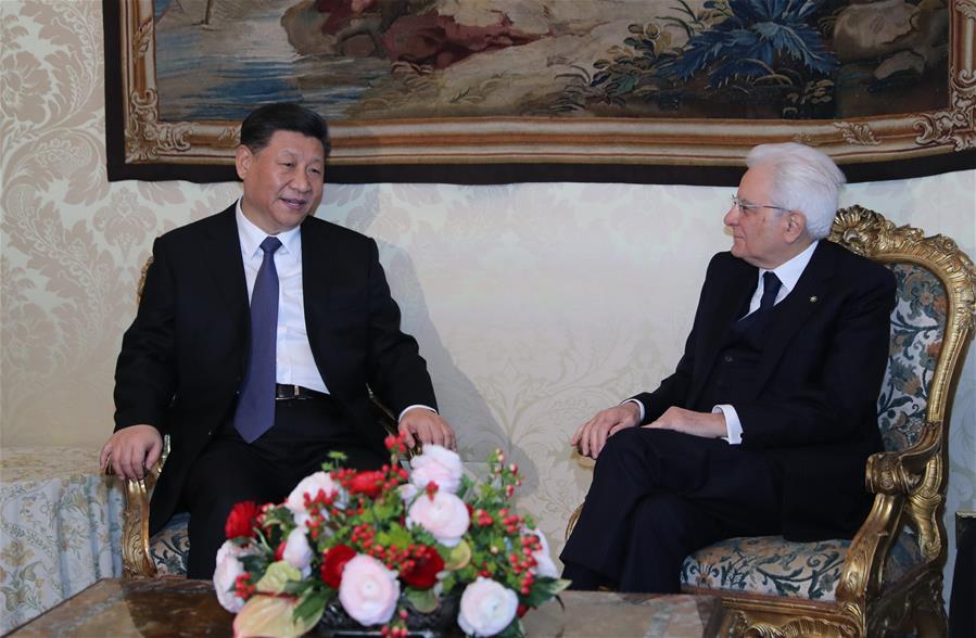 ITALY-ROME-XI JINPING-SERGIO MATTARELLA-TALKS