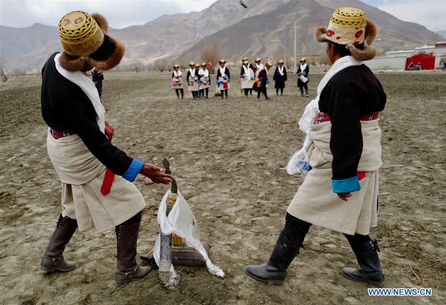 (InTibet) CHINA-TIBET-SPRING PLOWING CEREMONY (CN)