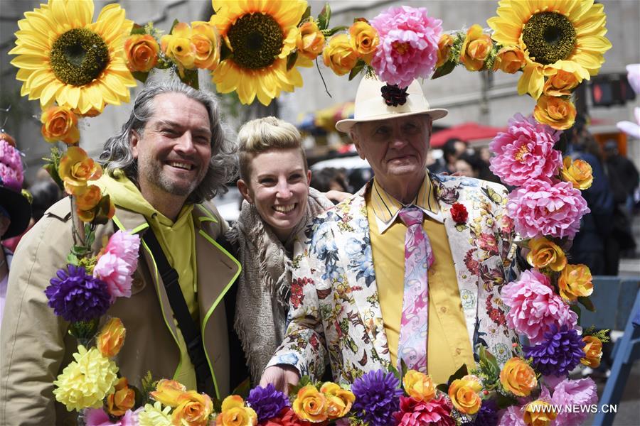 U.S.-NEW YORK-EASTER PARADE-BONNET FESTIVAL