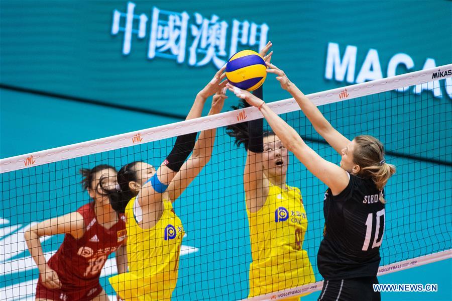 (SP)CHINA-MACAO-VOLLEYBALL-NATIONS LEAGUE-CHN VS BEL (CN)