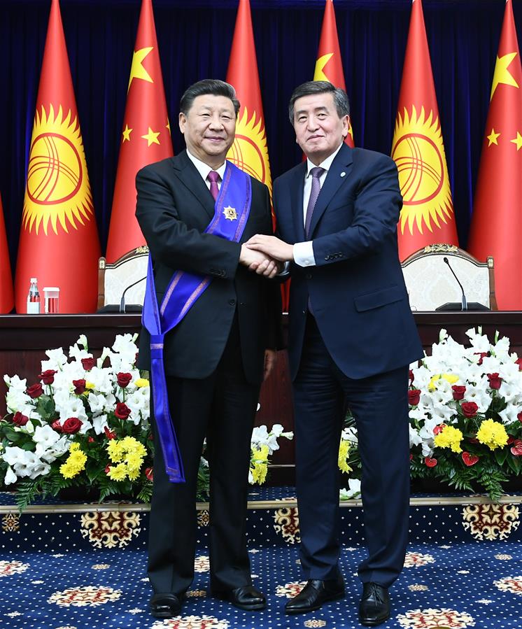 KYRGYZSTAN-BISHKEK-CHINA-XI JINPING-NATIONAL PRIZE