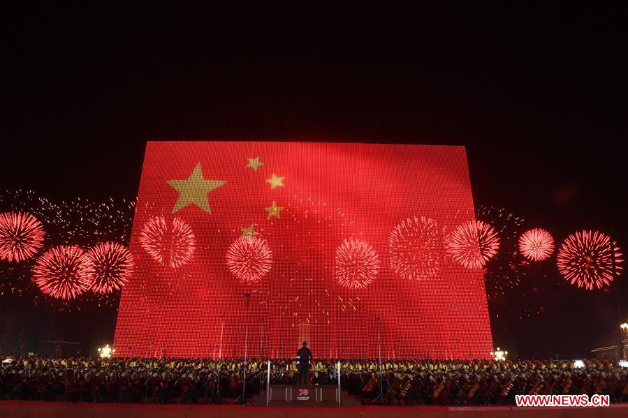 (PRC70Years)CHINA-BEIJING-NATIONAL DAY-CELEBRATIONS-EVENING GALA (CN)