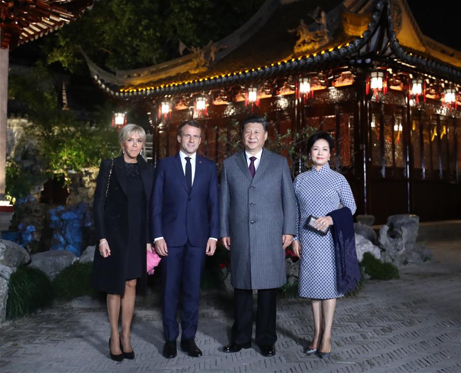 (CIIE)CHINA-SHANGHAI-XI JINPING-MACRON-MEETING(CN)