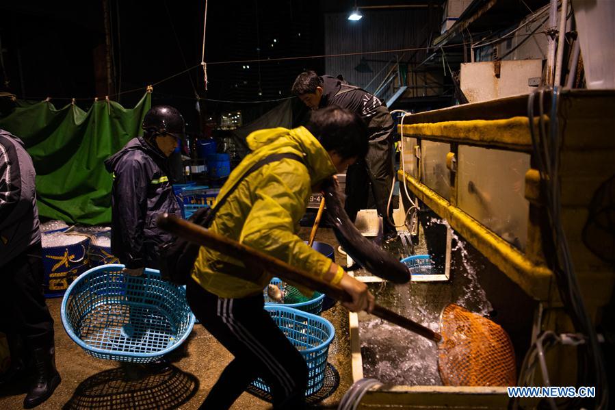 CHINA-MACAO-FISHMONGER-TRADITIONAL DRUNKEN DRAGON DANCE (CN)